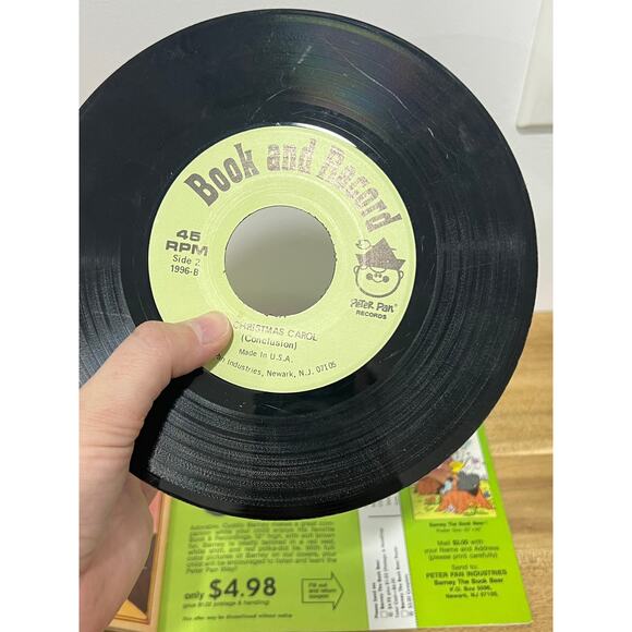 Peter Pan Records A Christmas Carol Charles Dickens Story Book 45 rpm Record - Picture 4 of 5